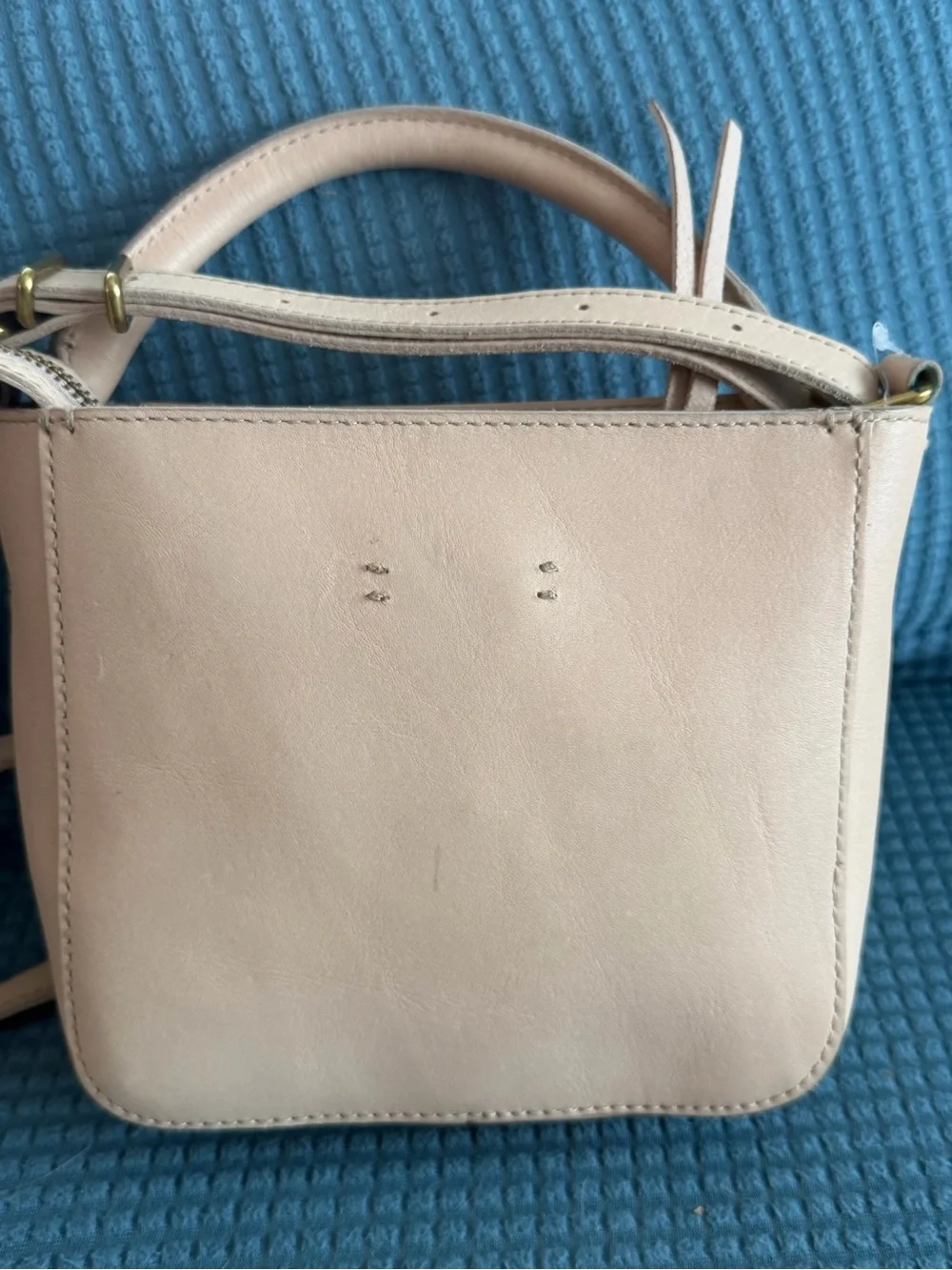 Madewell Cream Mini Top-Handle Crossbody